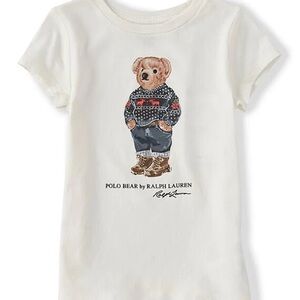 Ralph Lauren Kids White Polo Bear T-Shirt Sz 5 years old